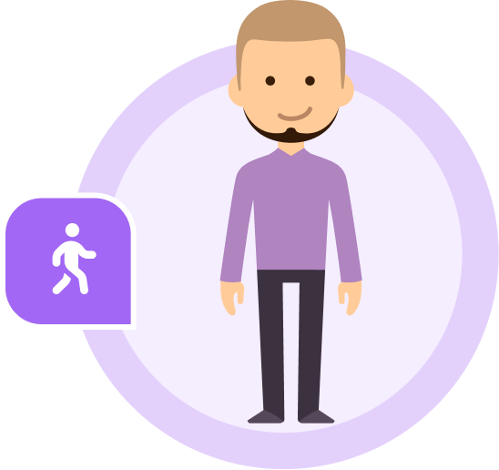 man and journey icon