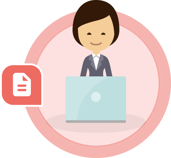 Lady at computer